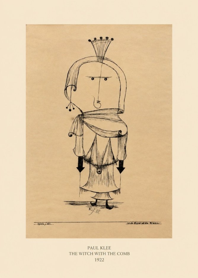 Paul Klee The Witch with the Comb No5 - Plakat