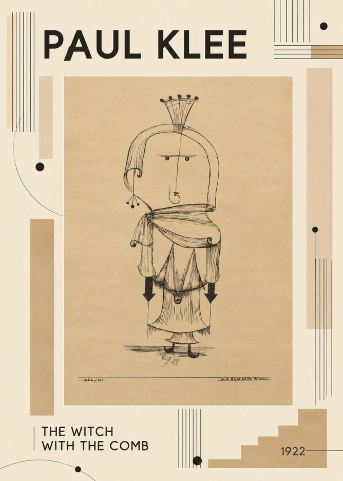 Paul Klee The Witch with the Comb No6 - Plakat