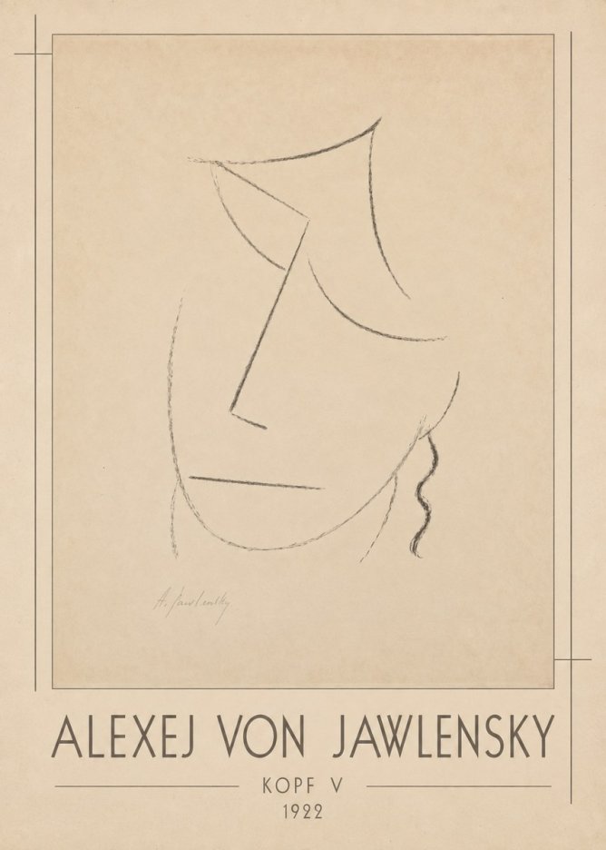 Alexej von Jawlensky Kopf V No1 - Plakat