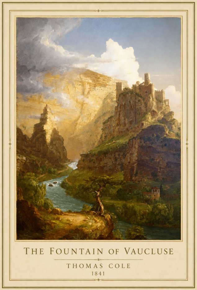 Thomas Cole The Fountain of Vaucluse I No1 - Plakat