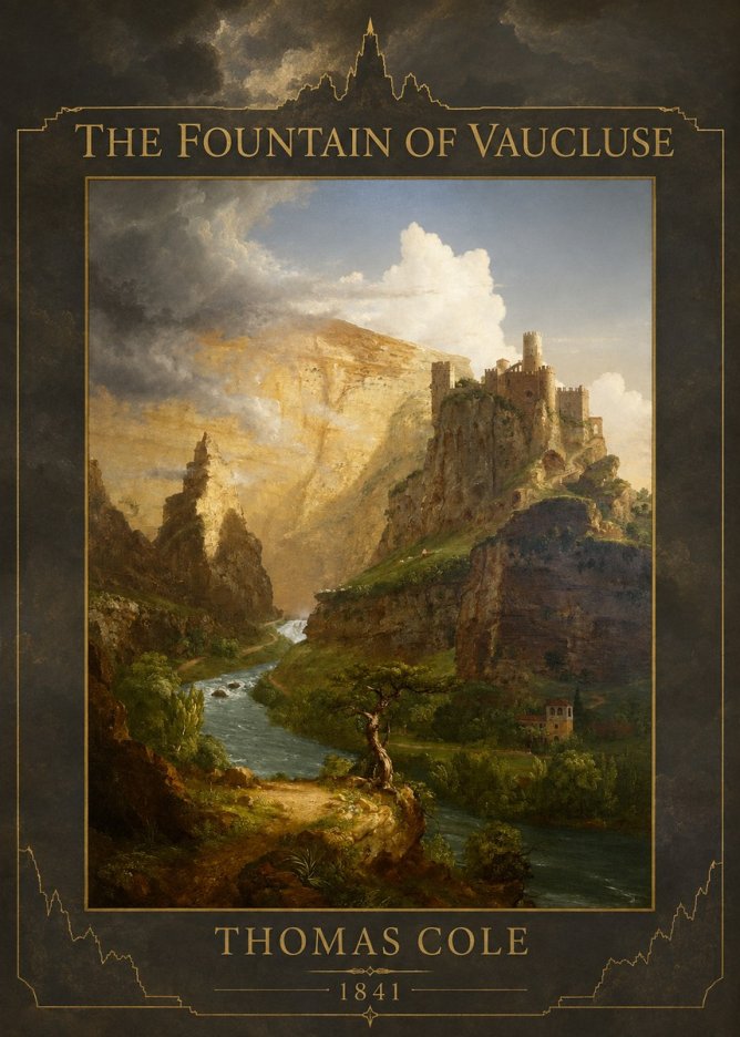 Thomas Cole The Fountain of Vaucluse I No4 - Plakat