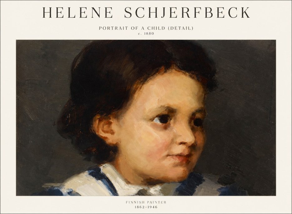 Helene Schjerfbeck Portrait of a Child (Detail) No1 - Plakat
