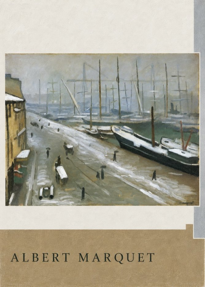 Albert Marquet Le Havre, Le Bassin Sous La Neige No5 - Plakat