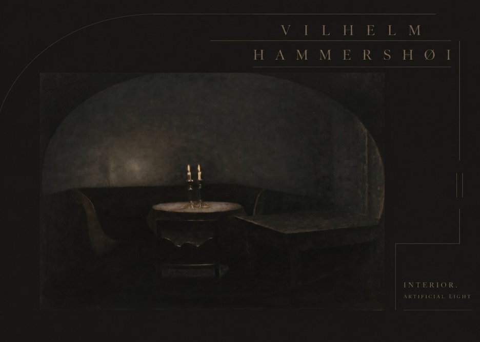 Vilhelm Hammershøi Interior. Artificial Light No6 - Plakat