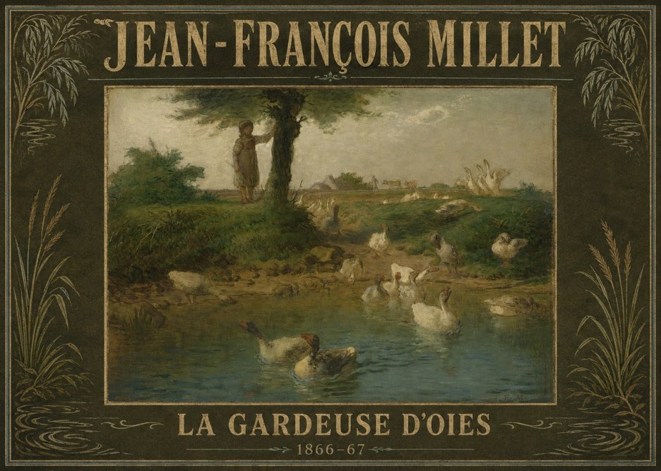 Jean-François Millet La Gardeuse D'oies No4 - Plakat