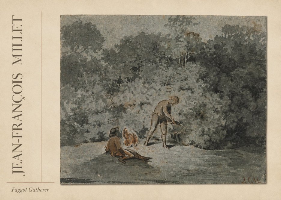 Jean-François Millet Faggot Gatherer No2 - Plakat