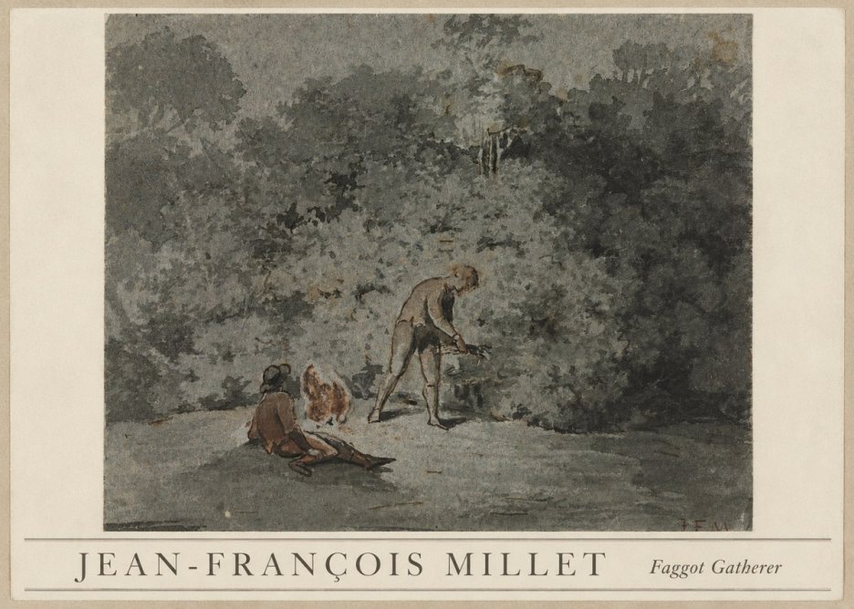 Jean-François Millet Faggot Gatherer No3 - Plakat