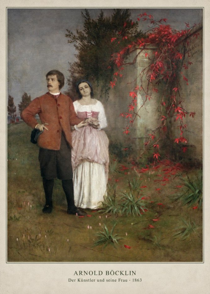 Arnold Böcklin Der Künstler Und Seine Frau No6 - Plakat