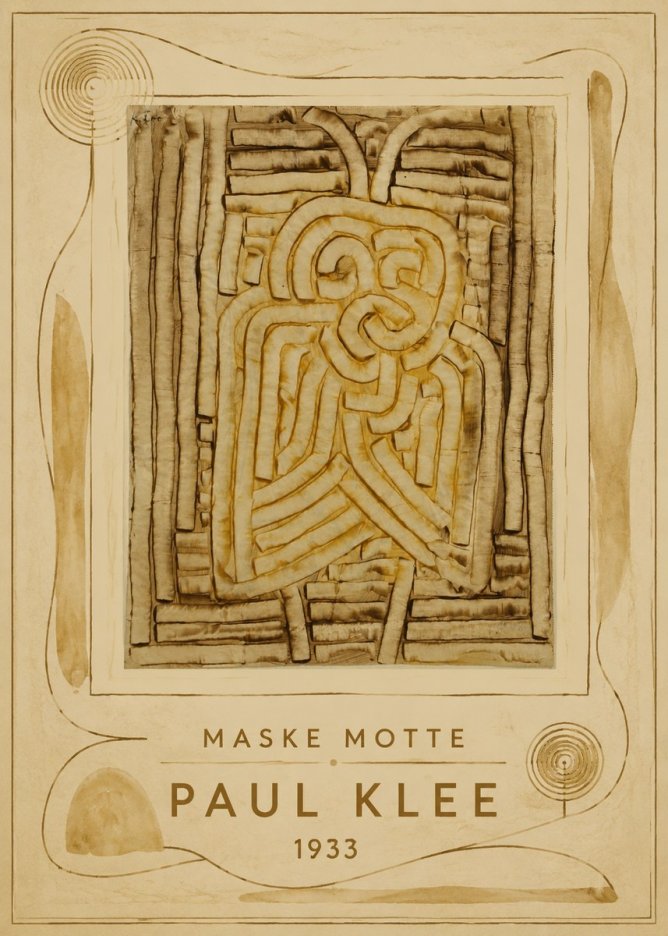 Paul Klee Maske Motte No4 - Plakat