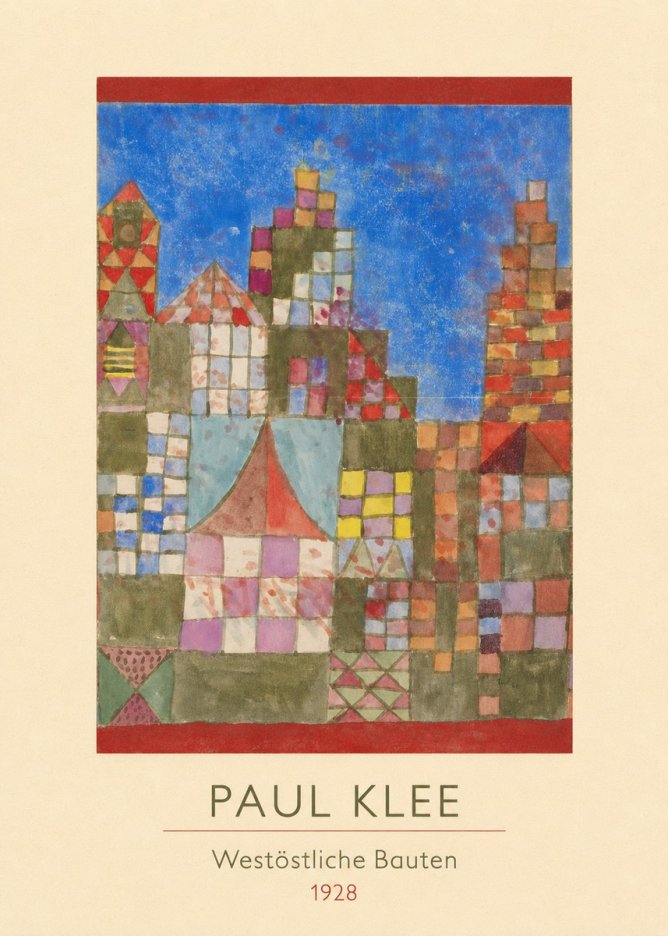 Paul Klee Westöstliche Bauten No3 - Plakat