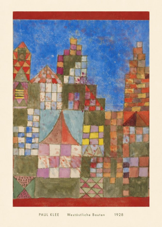 Paul Klee Westöstliche Bauten No6 - Plakat