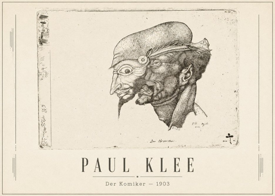 Paul Klee Der Komiker No1 - Plakat