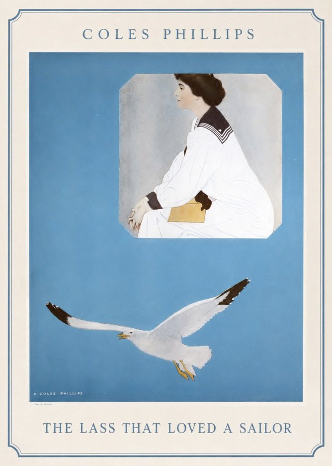 Coles Phillips The Lass That Loved a Sailor No1 - Plakat