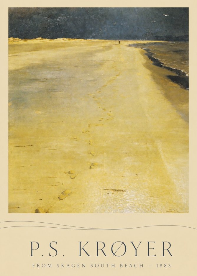 P.S. Krøyer From Skagen South Beach No3 - Plakat