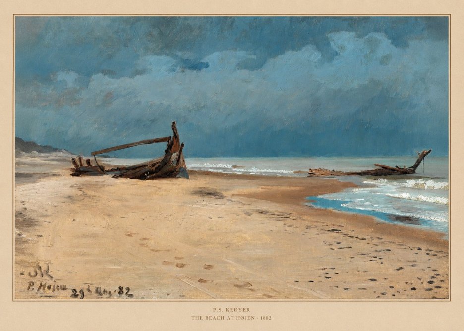 P.S. Krøyer The Beach at Højen No6 - Plakat