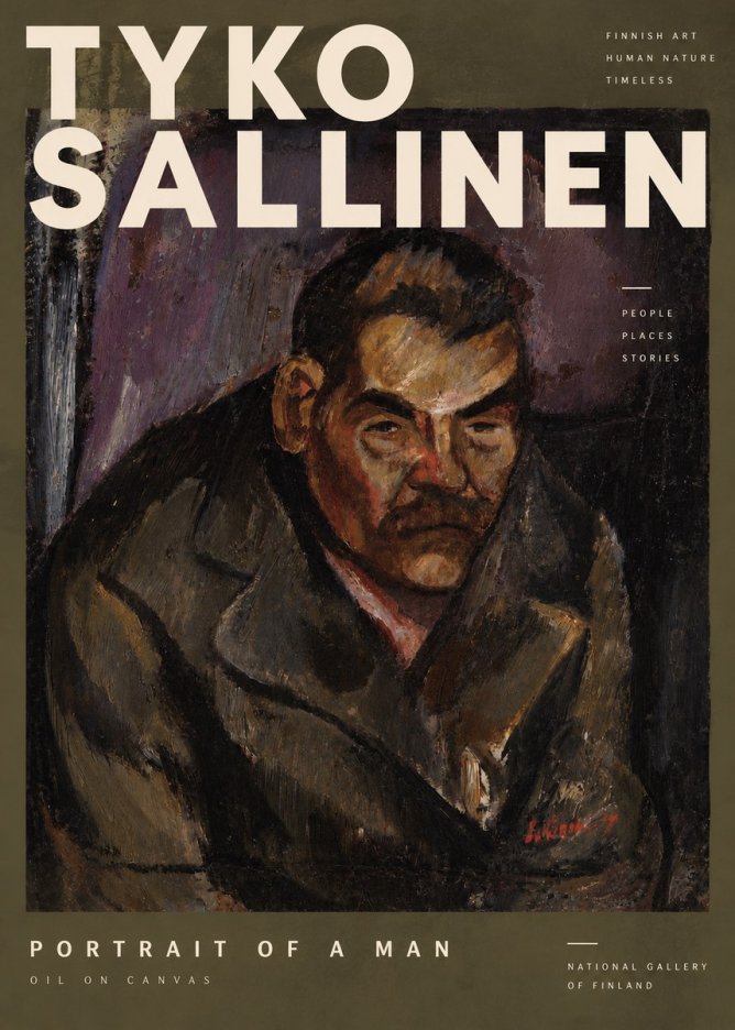 Tyko Sallinen Portrait of a Man V No4 - Plakat