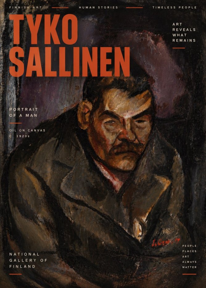 Tyko Sallinen Portrait of a Man V No6 - Plakat