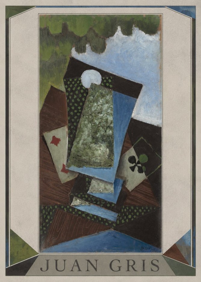 Juan Gris Playing Cards and a Siphon No1 - Plakat