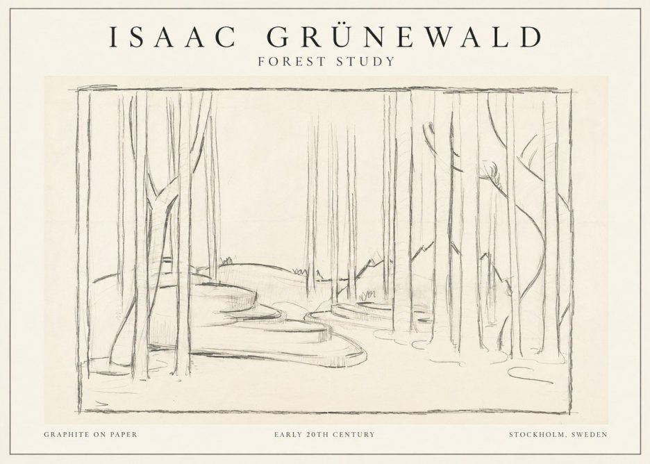 Isaac Grünewald Forest Path No2 - Plakat