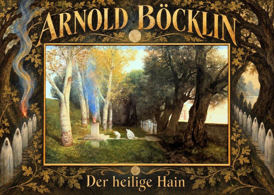 Arnold Böcklin Der Heilige Hain II No6 - Plakat