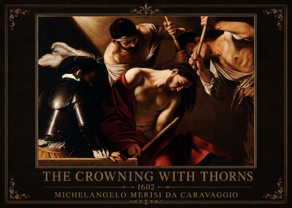 Michelangelo Merisi da Caravaggio The Crowning with Thorns II No1 - Plakat