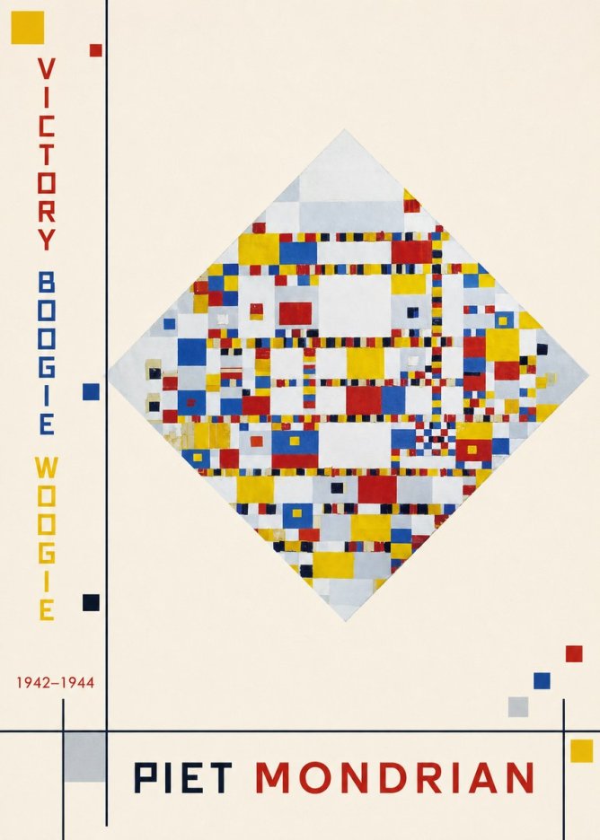 Piet Mondrian Victory Boogie Woogie No2 - Plakat