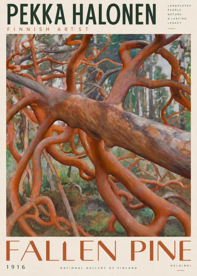 Pekka Halonen Fallen Pine No4 - Plakat