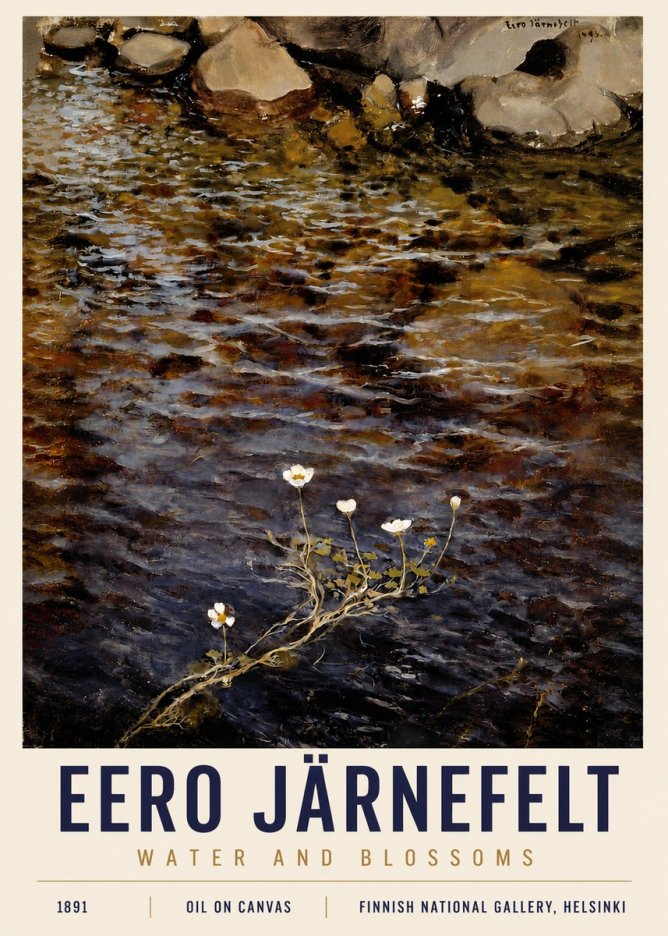 Eero Järnefelt Water and Blossoms No4 - Plakat