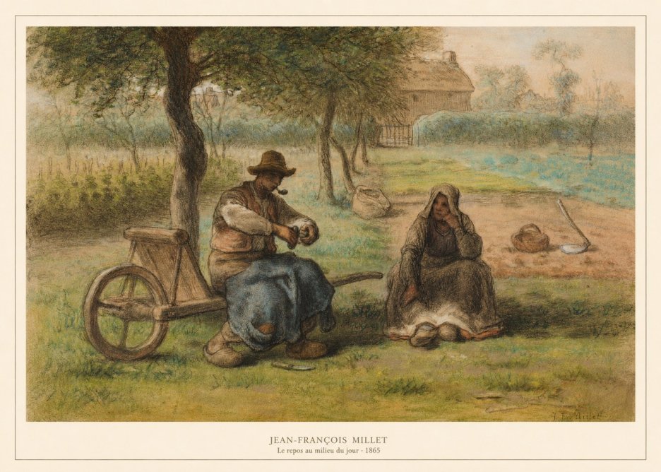 Jean-François Millet Le Repos Au Milieu Du Jour No5 - Plakat