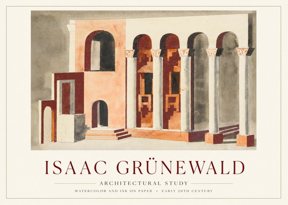 Isaac Grünewald Architectural Study I No1 - Plakat