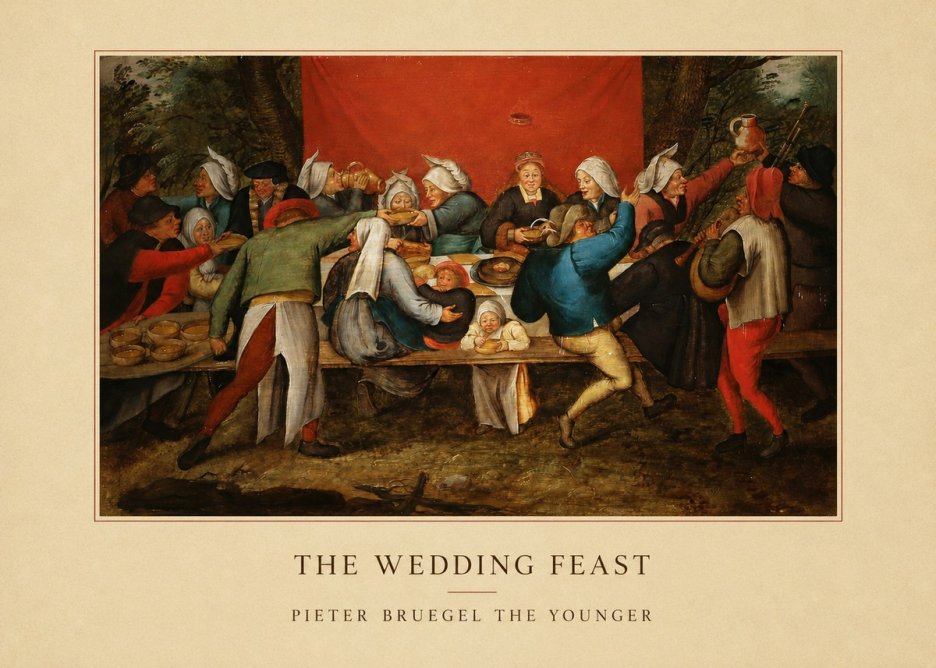 Pieter Bruegel The Wedding Feast No4 - Plakat