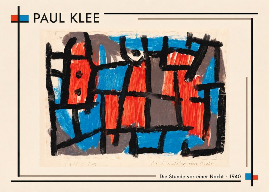 Paul Klee Die Stunde Vor Einer Nacht No2 - Plakat