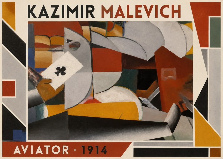 Kazimir Malevich Aviator No1 - Plakat
