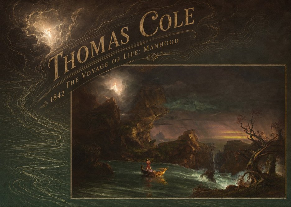 Thomas Cole The Voyage of Life: Manhood III No4 - Plakat