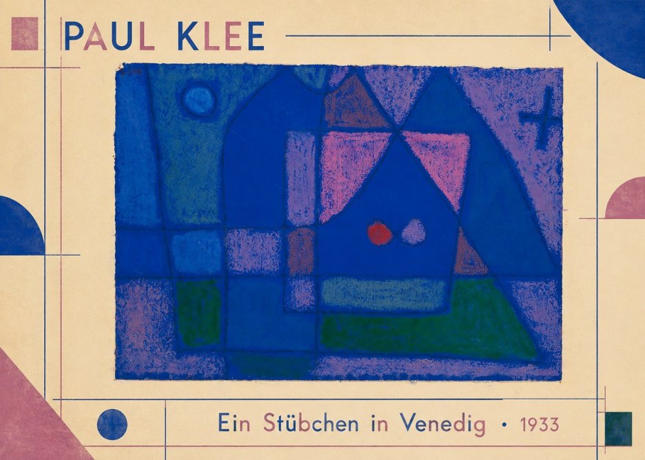 Paul Klee Ein Stübchen in Venedig No3 - Plakat