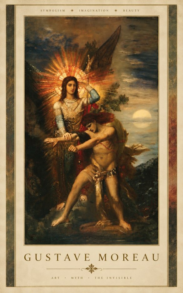 Gustave Moreau The Archangel Michael No3 - Plakat