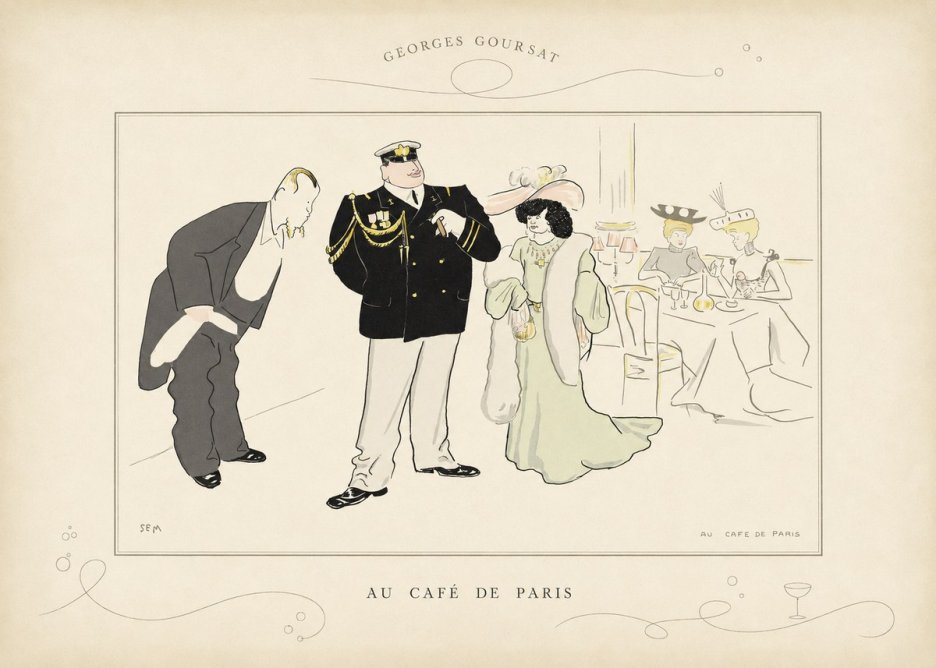 Georges Goursat Au Café De Paris No3 - Plakat