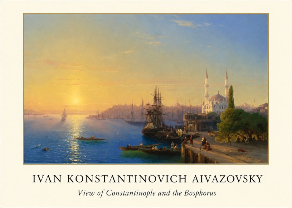 Ivan Konstantinovich Aivazovsky View of Constantinople and the Bosphorus No4 - Plakat