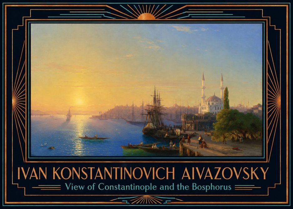 Ivan Konstantinovich Aivazovsky View of Constantinople and the Bosphorus No6 - Plakat