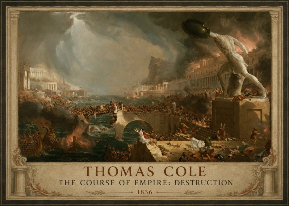 Thomas Cole The Course of Empire: Destruction No1 - Plakat