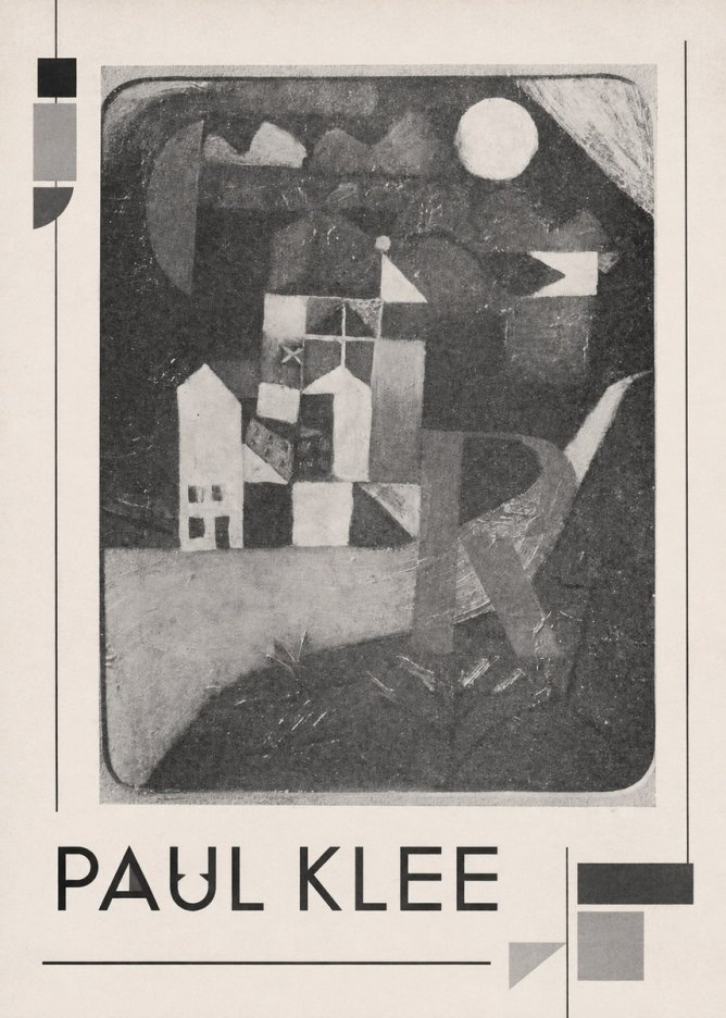 Paul Klee Village in the Mountains No1 - Plakat