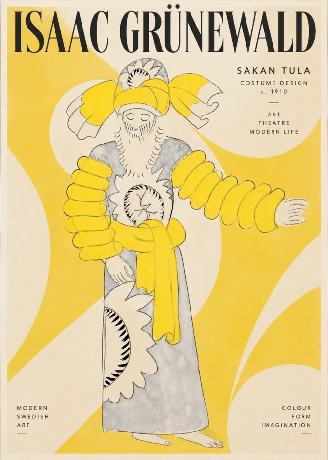 Isaac Grünewald Sakan Tula - Costume Design No3 - Plakat