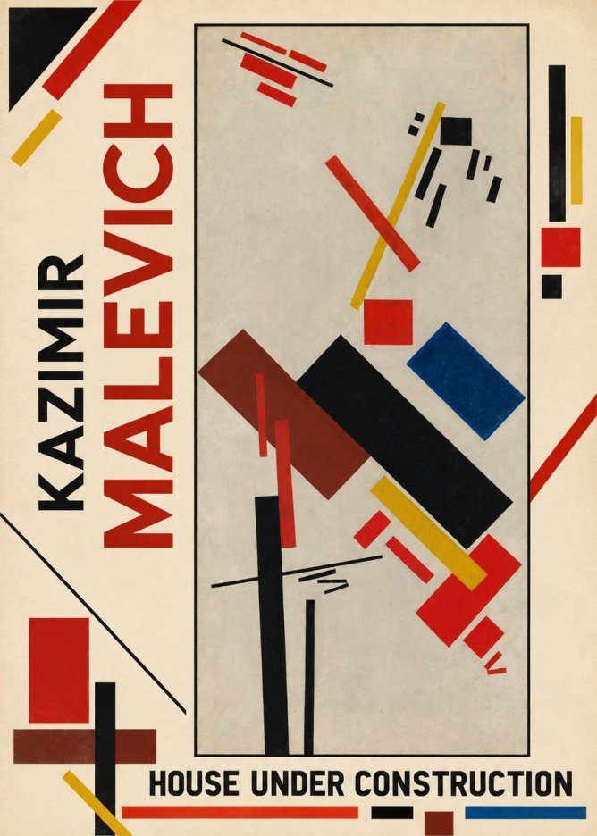 Kazimir Malevich House Under Construction No1 - Plakat
