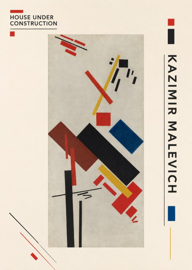 Kazimir Malevich House Under Construction No2 - Plakat
