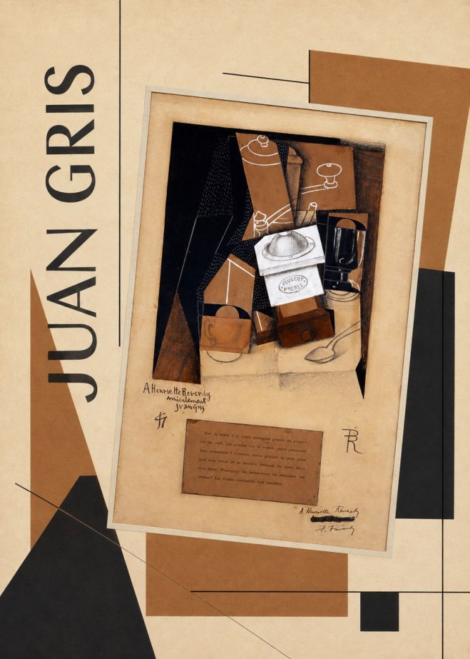 Juan Gris Still Life with Coffee Grinder II No2 - Plakat