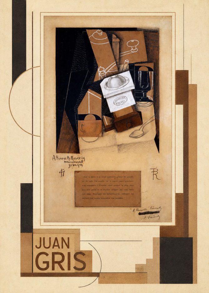 Juan Gris Still Life with Coffee Grinder II No6 - Plakat