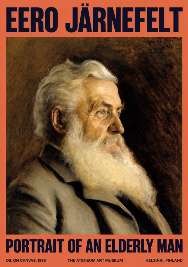 Eero Järnefelt Portrait of an Elderly Man No2 - Plakat