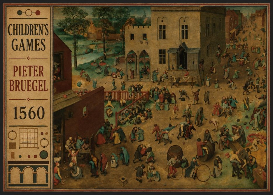 Pieter Bruegel Children's Games IV No3 - Plakat