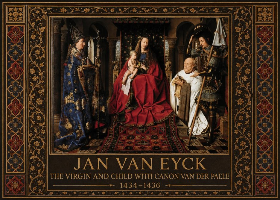Jan van Eyck The Virgin and Child with Canon Van Der Paele No5 - Plakat