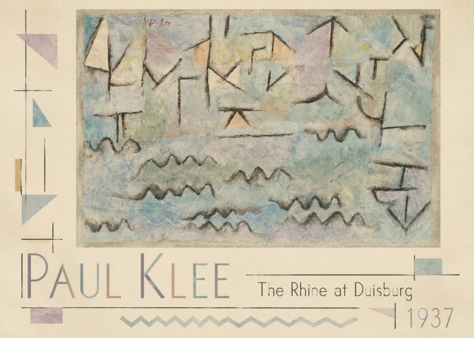 Paul Klee The Rhine at Duisburg No3 - Plakat